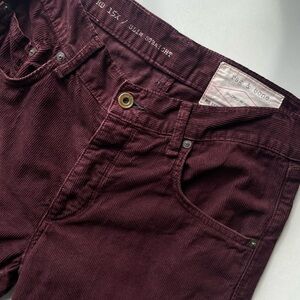 Rag & Bone Deep Burgundy Corduroy Trousers